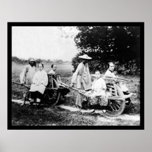 China des Fahrgastbahnwagens 1910 Poster