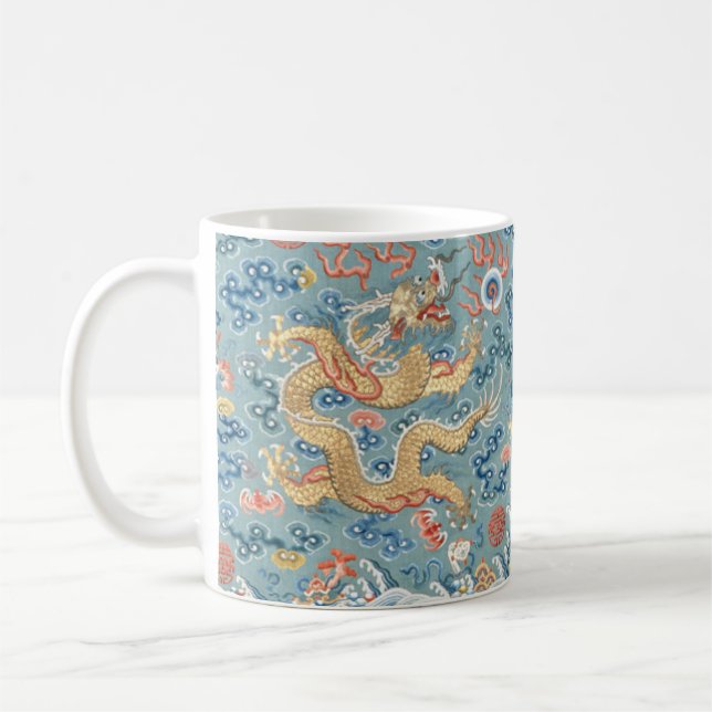 China des Kaiserdrachendesigns im Detail 19. Jahrh Kaffeetasse (Links)