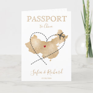 China des Reisepasses für Hochzeiten QR-Code Einladung