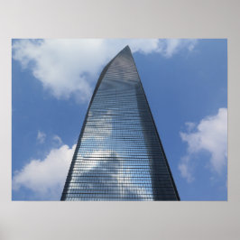 China des Weltfinanzzentrums in Shanghai Poster