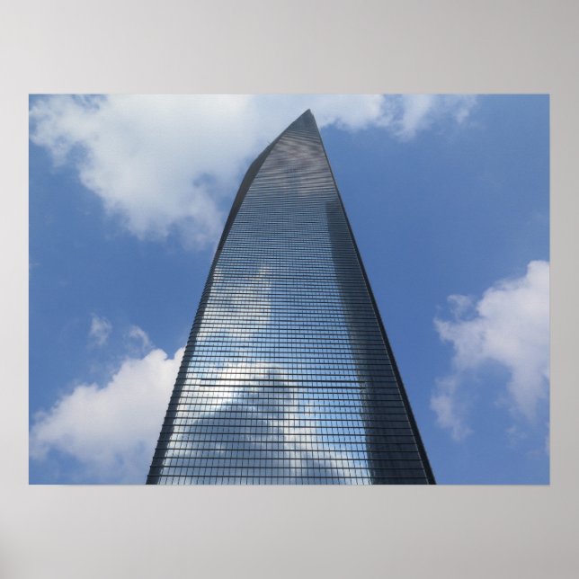 China des Weltfinanzzentrums in Shanghai Poster (Vorne)
