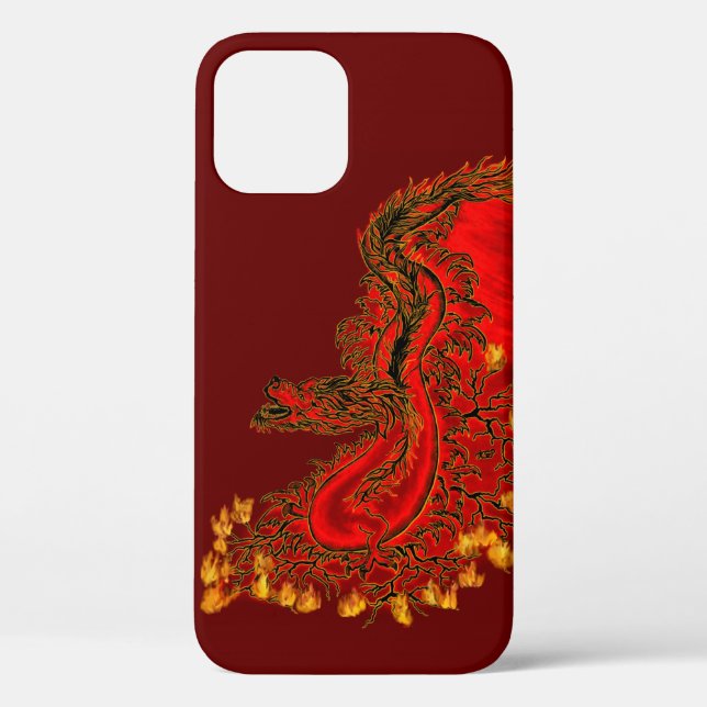 China Drachenrot und Golddesign Case-Mate iPhone Hülle (Rückseite)