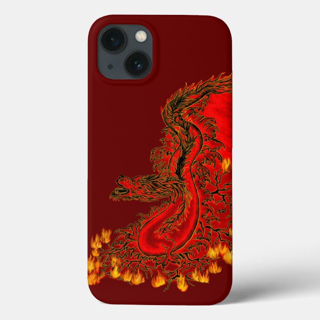 China Drachenrot und Golddesign Case-Mate iPhone Hülle (Rückseite)