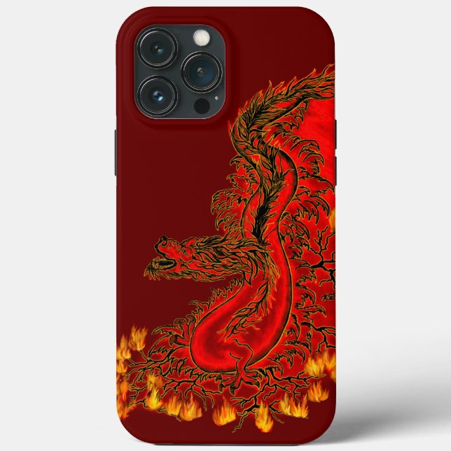 China Drachenrot und Golddesign Case-Mate iPhone Hülle (Rückseite)