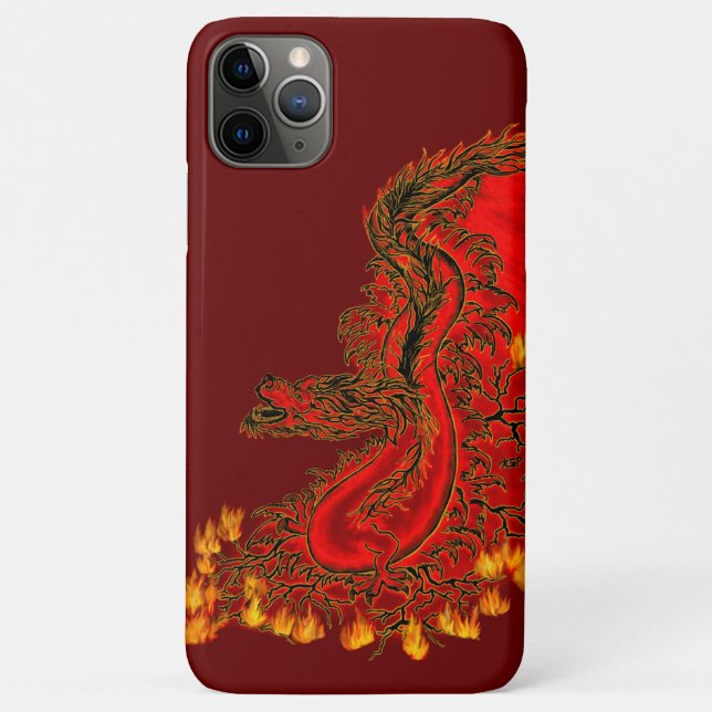 China Drachenrot und Golddesign Case-Mate iPhone Hülle (Rückseite)