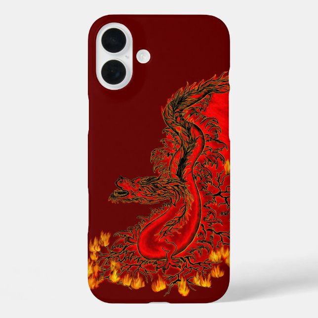China Drachenrot und Golddesign Case-Mate iPhone Hülle (Rückseite)