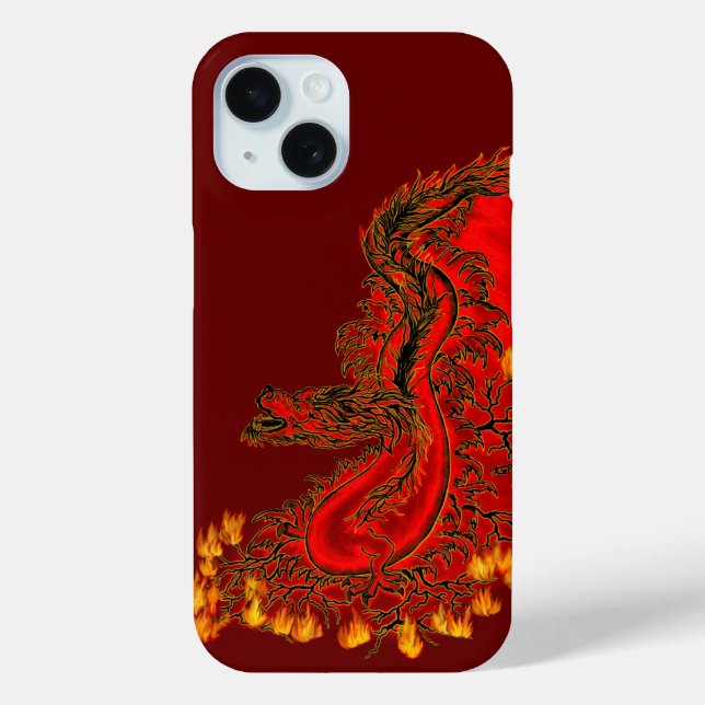 China Drachenrot und Golddesign Case-Mate iPhone Hülle (Rückseite)