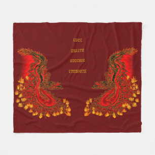 China Drachenrot und Golddesign Fleecedecke