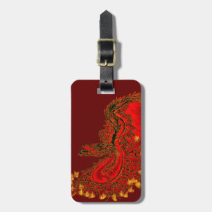 China Drachenrot und Golddesign Gepäckanhänger