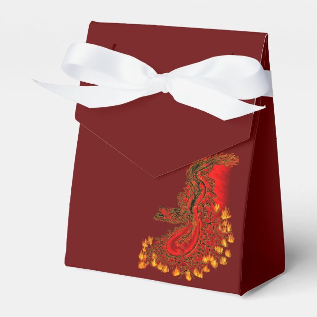 China Drachenrot und Golddesign Geschenkschachtel (Vorderseite)