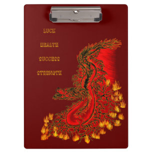 China Drachenrot und Golddesign Klemmbrett