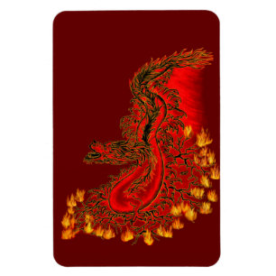 China Drachenrot und Golddesign Magnet
