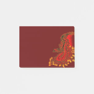 China Drachenrot und Golddesign Post-it Klebezettel