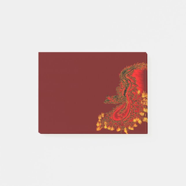 China Drachenrot und Golddesign Post-it Klebezettel (Vorderseite)