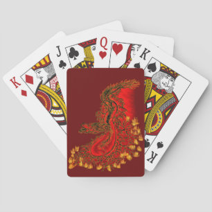 China Drachenrot und Golddesign Spielkarten