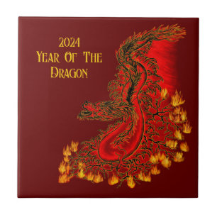 China Dragon , 2024 Jahr des Drachen Fliese