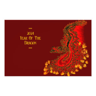 China Dragon , 2024 Jahr des Drachen Flyer