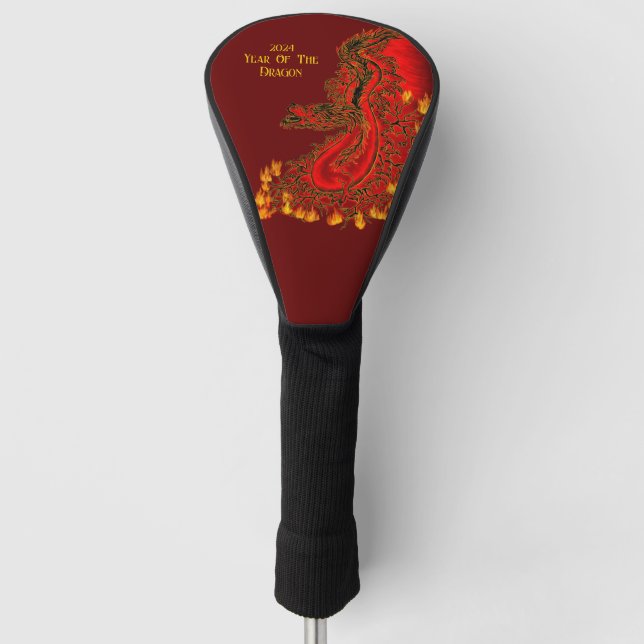 China Dragon , 2024 Jahr des Drachen Golf Headcover (Vorderseite)
