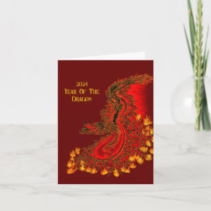 China Dragon , 2024 Jahr des Drachen Karte