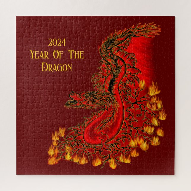 China Dragon , 2024 Jahr des Drachen Puzzle (Vertikal)