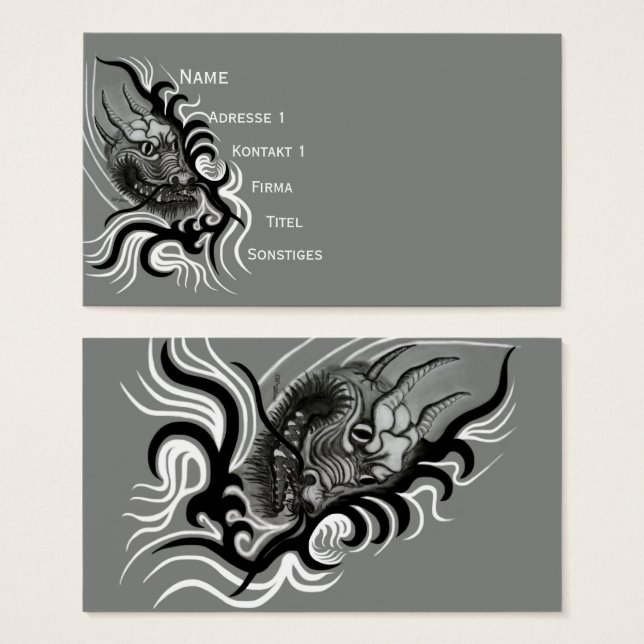 China Dragon im Tattoostil (Vorne & Hinten)