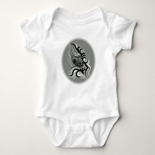 China Dragon im Tattoostil Baby Strampler