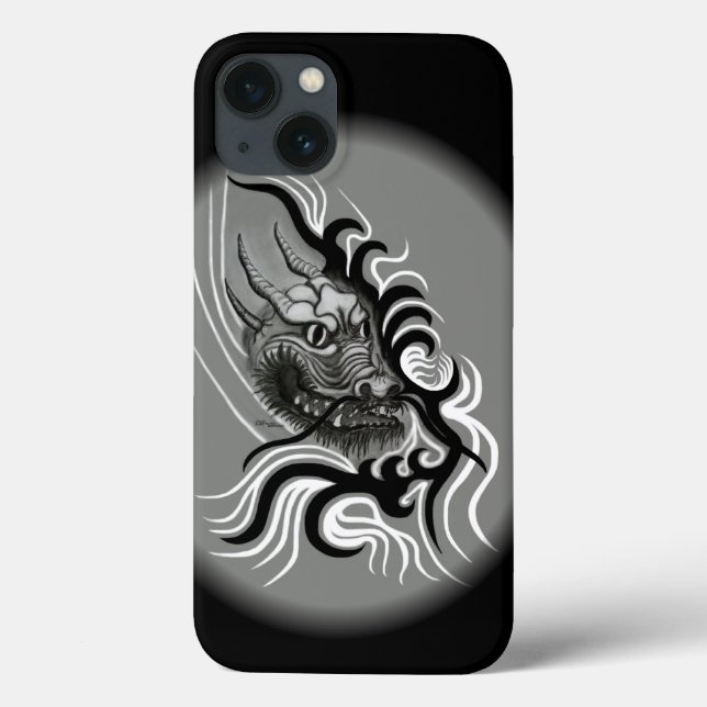 China Dragon im Tattoostil Case-Mate iPhone Hülle (Rückseite)