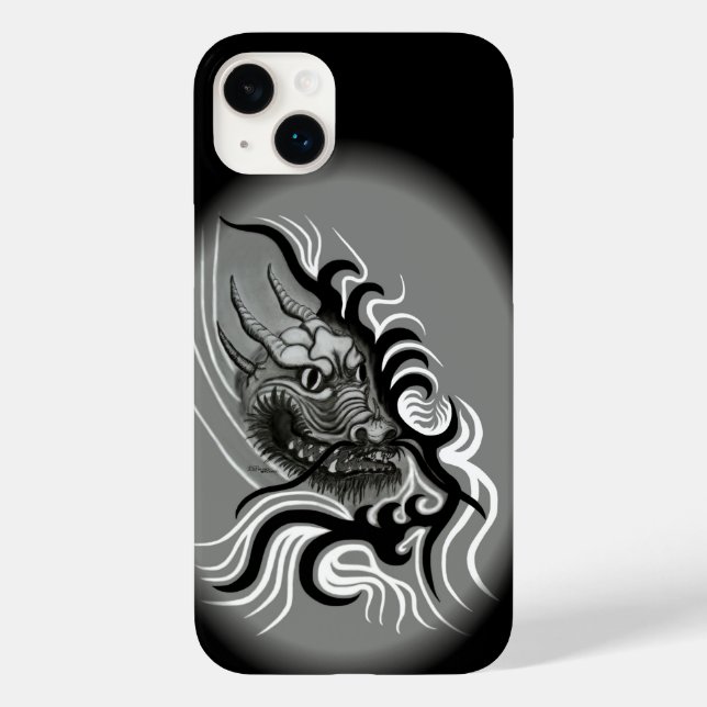 China Dragon im Tattoostil Case-Mate iPhone Hülle (Rückseite)