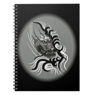 China Dragon im Tattoostil Notizblock