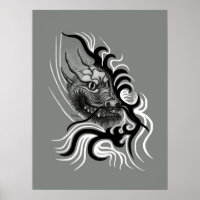 China Dragon im Tattoostil