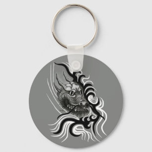 China Dragon im Tattoostil Schlüsselanhänger