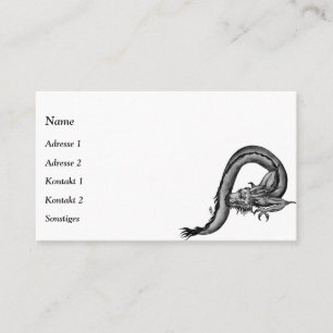 China Dragon in Tattostyle Business Card Visitenkarte