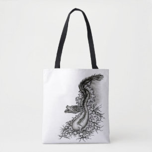 China Dragon, Schwarzweiß-Design in Tattoostyl