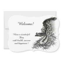 China Dragon, Schwarzweiß-Design in Tattoostyl