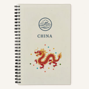 China-Erbe & Imperialer Drache Fotoarchiv Notizbuch