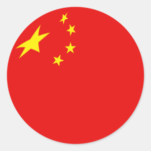 China Fisheye Flag-Aufkleber Runder Aufkleber
