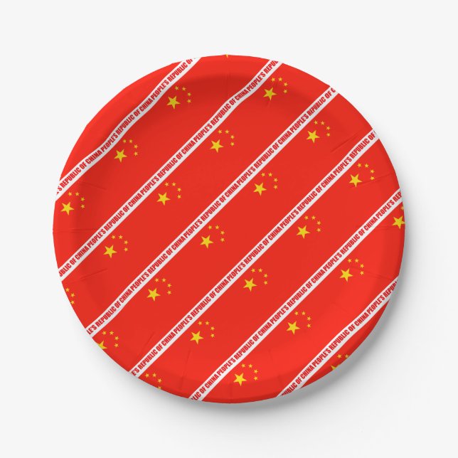 China Flag Hohe Qualität Pappteller (Vorderseite)