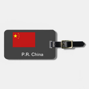 China Flag, mit Namen, Adresse.. Gepäckanhänger