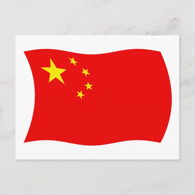 China-Flag-Postkarte Postkarte (Vorderseite)