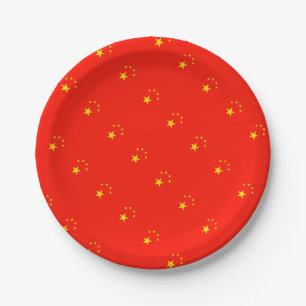 China-Flagge - hohe Qualität Pappteller