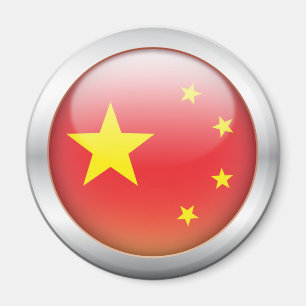 China-Flagge "Kugel " Magnet