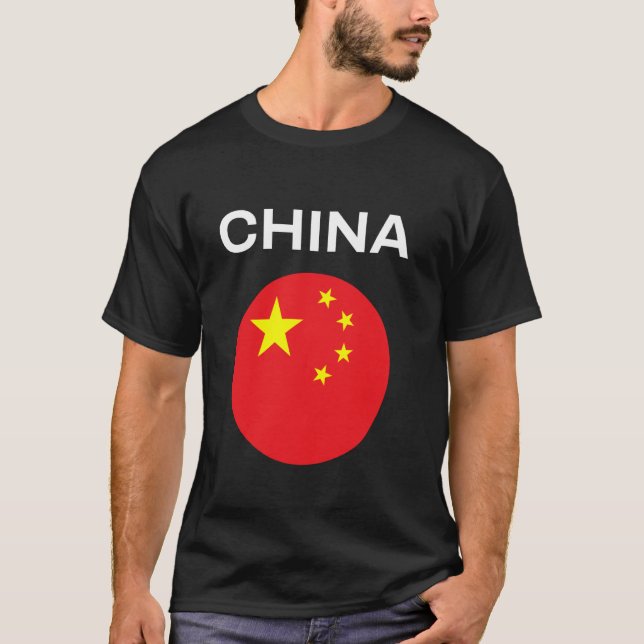 China-Flagge Modern T-Shirt (Vorderseite)