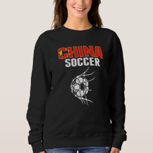 China Fußball im Netz Tor Chinesische Fußballanhän Sweatshirt