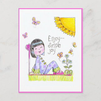 China Girl Postcard Postkarte