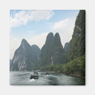 China, Guilin, Li River, Binnenschiffe Magnet