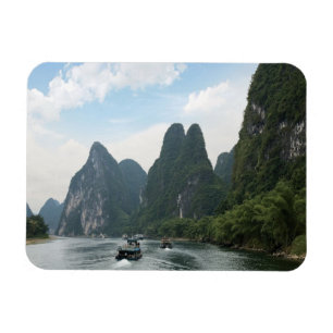 China, Guilin, Li River, Flussboote entlang der Kü Magnet