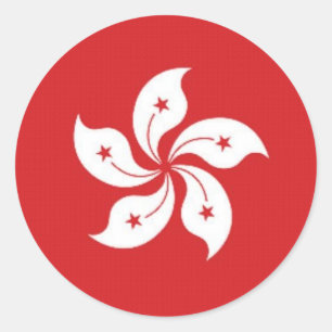 China Hongkong Runder Aufkleber