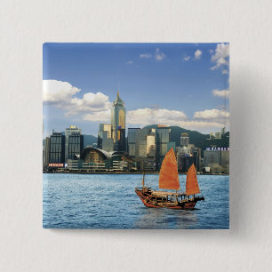 China; Hongkong; Victoria Harbour HafenA Button