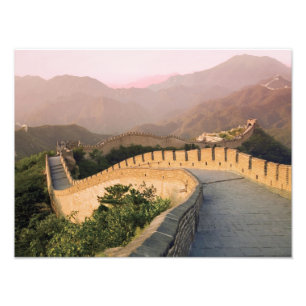 China, Huairou Landkreis, Sonnenuntergang über de Fotodruck