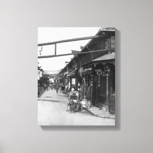 China in Shanghai, Ende des 19. Jahrhunderts Leinwanddruck